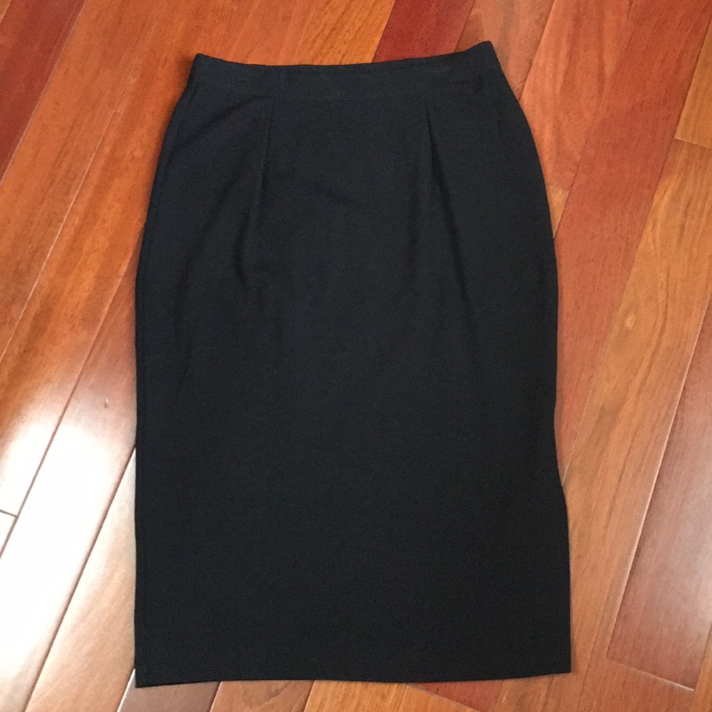 Eileen Fisher Black Pull-on Pencil Skirt